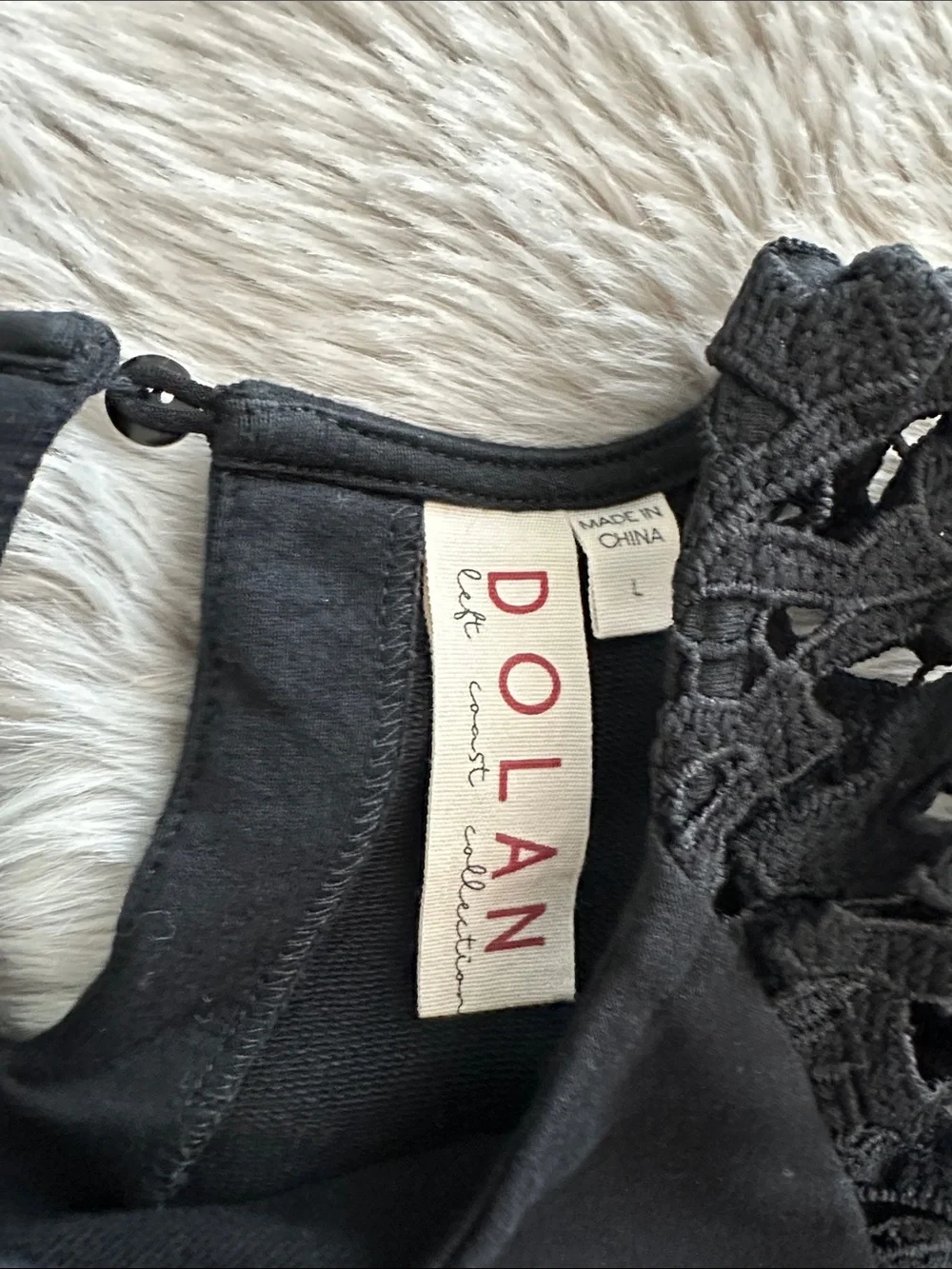 Anthropologie DOLAN Lace Puff Sleeve Crop Top